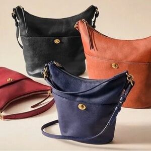 Y2k Vintage Fossil Elegant Leather Shoulder hobo Bag